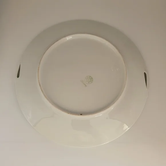 Vtg SCHUMANN ARZBERG Bavaria Germany WILD ROSE 10" Platter Plate W/ Handles - Picture 7 of 7